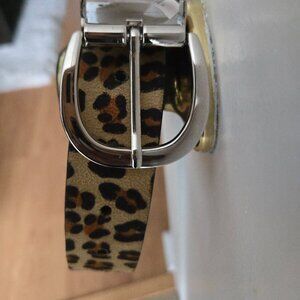 Reversible Animal Print/Black Belt NWT